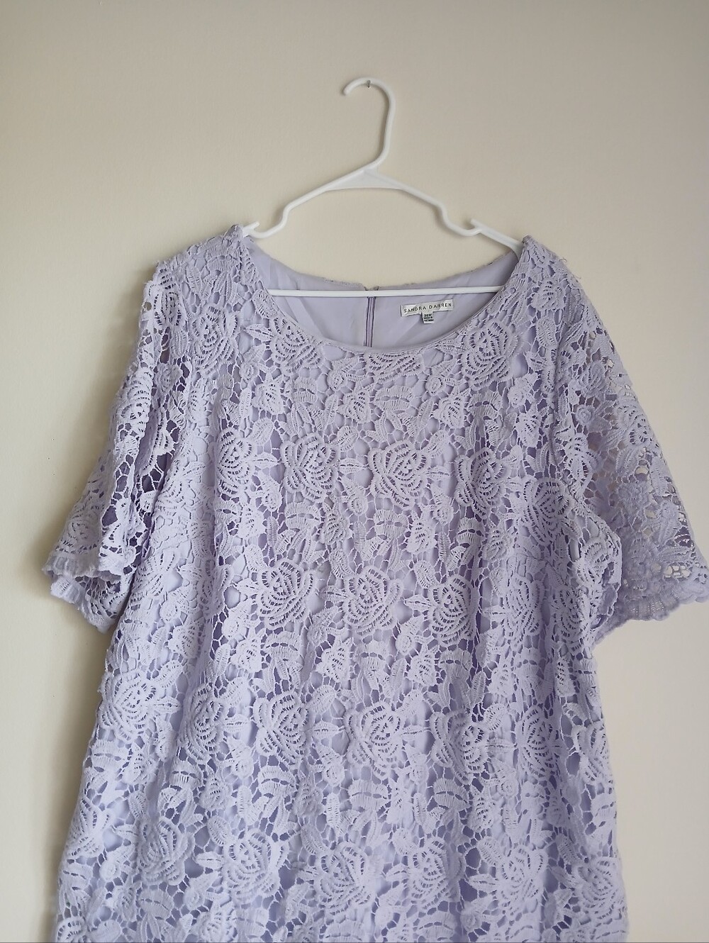 Sandra Darren Lavendar Dress Lace Size 20W
